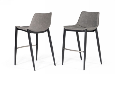 Picture of Modrest Jane - Modern Grey & Black Counter Stool (Set of 2)