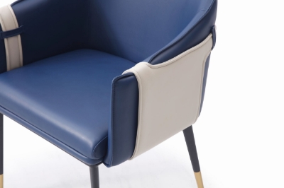 Picture of Modrest Calderon - Blue & Beige Vegan Leather Dining Chair