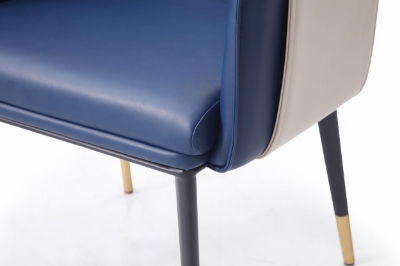 Picture of Modrest Calderon - Blue & Beige Vegan Leather Dining Chair