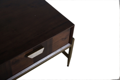 Picture of Modrest Shane - Modern Acacia & Brass Coffee Table