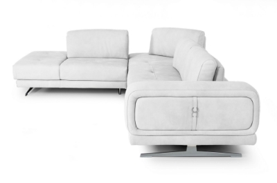 Picture of Lamod Italia Mood - Italian White Leather Left Facing Sectional Sofa