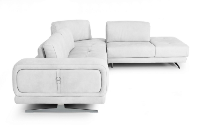 Picture of Lamod Italia Mood - Italian White Leather Right Facing Sectional Sofa