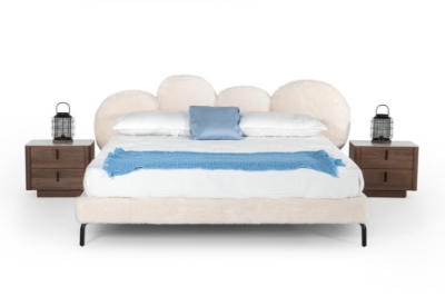 Picture of Modrest Destiny - Contemporary White Sherpa Bubble Bed