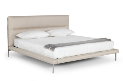 Picture of Modrest Bergeron - Contemporary Cream Woven Fabric Bed