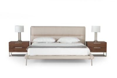 Picture of Modrest Bergeron - Contemporary Cream Woven Fabric Bed