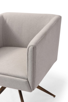 Picture of Modrest Riaglow - Contemporary Light Grey Fabric Dining Chair