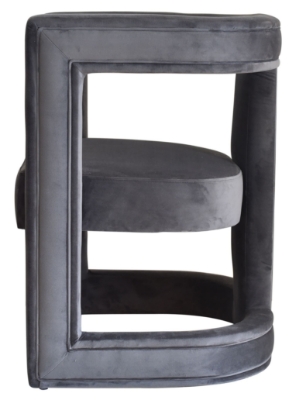 Picture of Modrest Kendra - Dark Grey Fabric Accent Chair