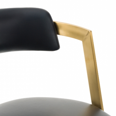 Picture of Modrest Shandra - Black Pleather + Gold Counter Stool