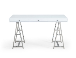 Picture of Modrest Ostrow - White + Stainless Steel Desk