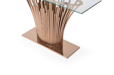 Picture of Modrest Paxton - Modern Glass + Rosegold Console Table