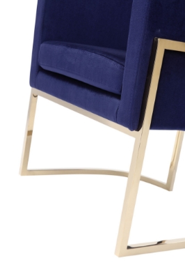 Picture of Modrest Betsy - Modern Navy Blue Velvet + Gold Kids Chair