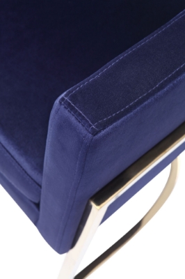 Picture of Modrest Betsy - Modern Navy Blue Velvet + Gold Kids Chair