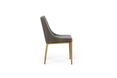 Picture of Modrest Fairview - Modern Grey & Brass Dining Chair