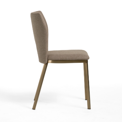 Picture of Modrest Burton - Modern Beige & Brass Dining Chair Set of 2