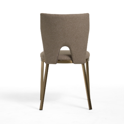 Picture of Modrest Burton - Modern Beige & Brass Dining Chair Set of 2