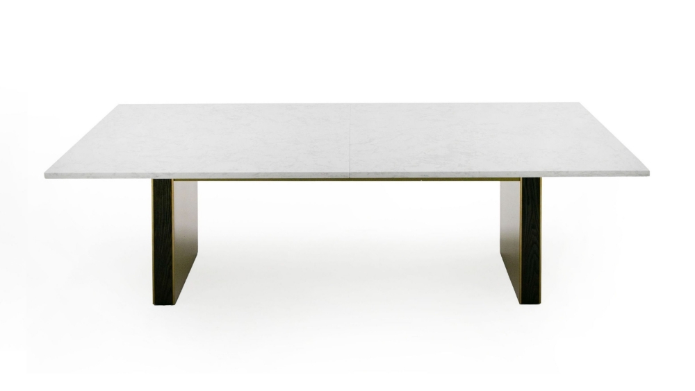 Picture of Modrest Auer - White Marble & Gold Dining Table