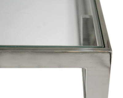 Picture of Modrest Stephen - Modern Glass & Stainless Steel Coffee Table 