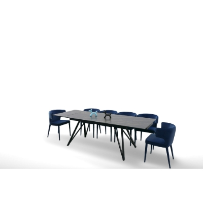 Picture of Modrest Bobby - Modern Black Ceramic Extendable Dining Table