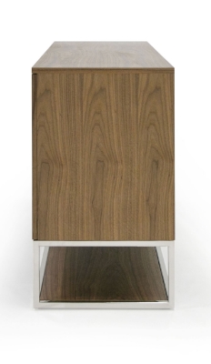 Picture of Modrest Heloise - Modern Walnut and Stainless Steel Buffet