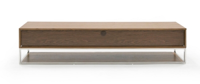 Picture of Modrest Heloise - Modern Walnut and Stainless Steel TV Stand