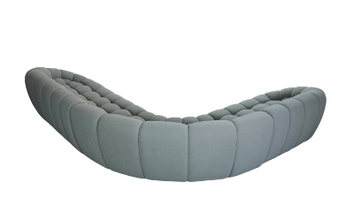 Picture of Divani Casa Yolonda - Modern Light Grey Curved Sectional Sofa