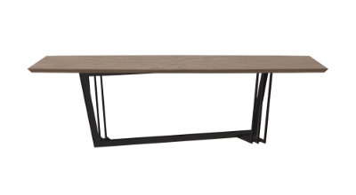 Picture of Modrest Gilroy - Modern Walnut and Black Dining Table