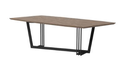 Picture of Modrest Gilroy - Modern Walnut and Black Dining Table