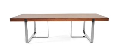 Picture of Modrest Pauline- Modern Walnut and Stainless Steel Dining Table