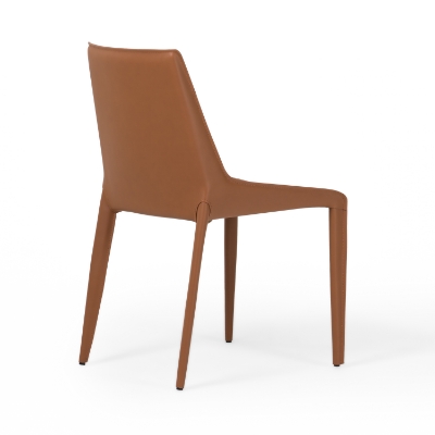 Picture of Modrest Halo - Modern Cognac Saddle Leather Dining Chair Set of Two