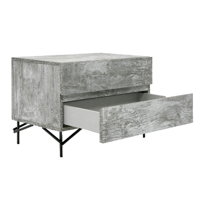 Picture of Nova Domus Aria - Italian Modern Multi Grey with texture Nightstand