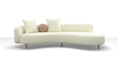 Picture of Modrest - Maverick Modern Cream Fabric Chaise