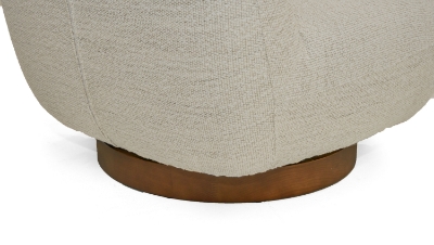 Picture of Modrest Renee - Modern Cream Fabric Swivel Chair