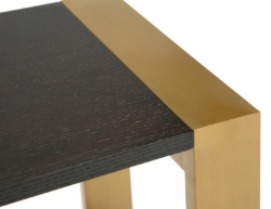 Picture of Modrest Fauna - Modern Wenge and Brass Console Table