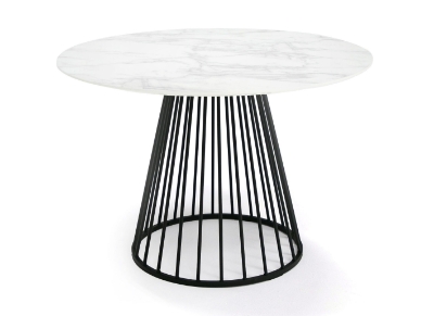 Picture of Modrest Holly - Modern Round White and Black Dining Table