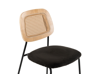 Picture of Modern Alizee - Modern Rattan and Black Dining Chair Set of 2