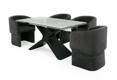 Picture of Modrest Adler - Modern Black Glass Extendable 63"/94.5" Dining Table