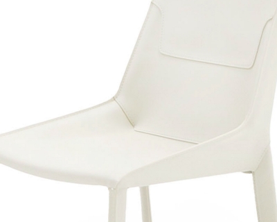 Picture of Modrest Halo - Modern Ivory Saddle Leather Dining Chair Set of 2