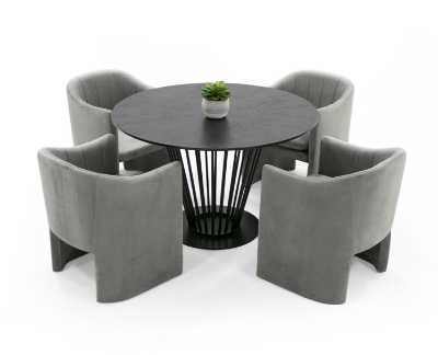 Picture of Modrest Conroy - Modern Black Round Dining Table