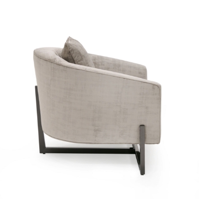 Picture of Modrest Forbis - Contemporary Light Grey Fabric Accent Chair