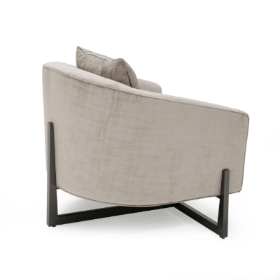 Picture of Modrest Forbis - Contemporary Light Grey Fabric Accent Chair