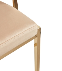 Picture of Modrest - Munith Modern Beige Velvet & Gold Counter Stool