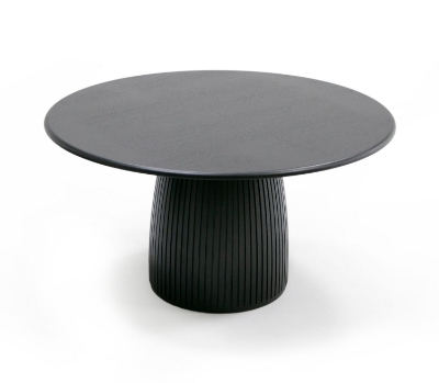 Picture of Modrest -  Lander Modern Mid Century Black Oak Round Dining Table 