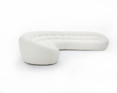 Picture of Divani Casa Yolonda - Off-White Fabric Sectional Sofa