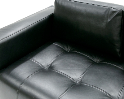 Picture of Divani Casa Schmidt - Modern Black Leather Sofa