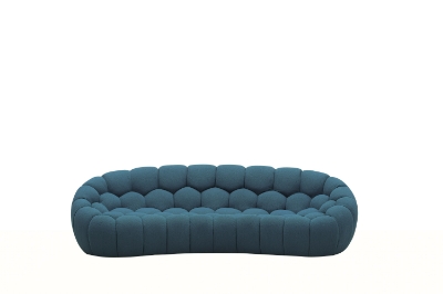 Picture of Divani Casa Yolonda - Modern Curved Dark Teal Fabric Sofa Set