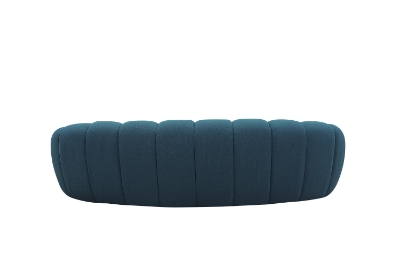 Picture of Divani Casa Yolonda - Modern Curved Dark Teal Fabric Sofa