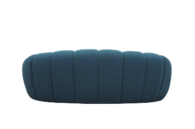 Picture of Divani Casa Yolonda - Modern Curved Dark Teal Fabric Loveseat