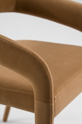 Picture of Modrest Mundra - Modern Tan Fabric Dining Chair