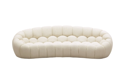 Picture of Divani Casa Yolonda - Modern Curved Off-White Fabric Sofa Set