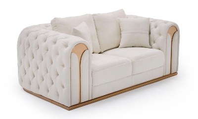 Picture of Divani Casa Dosie - Modern Beige Fabric Sofa & Loveseat Set